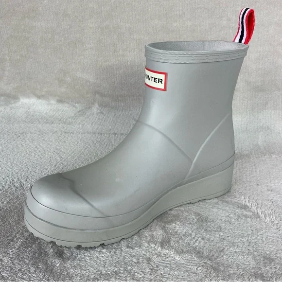 Hunter Boots Womens Size 8 Gray Play Short Rain Ankle Rubber Waterproof NEW - Picture 4 of 10